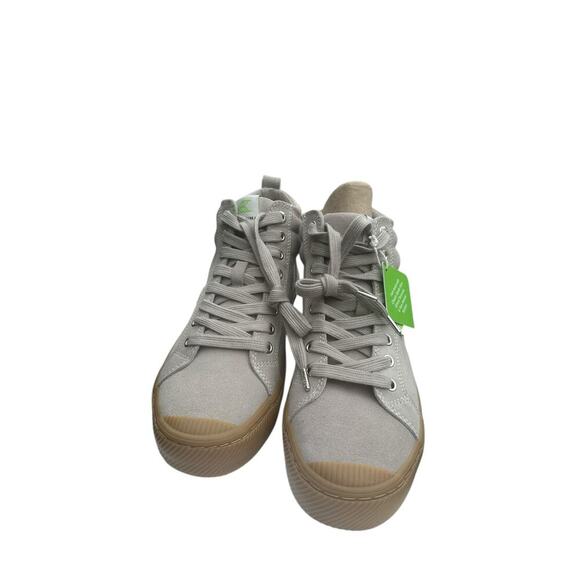 Cariuma OCA High Canvas Sneakers – Stone Gray with Gum Sole (Unisex) M-9/W-10.5 - Picture 2 of 7